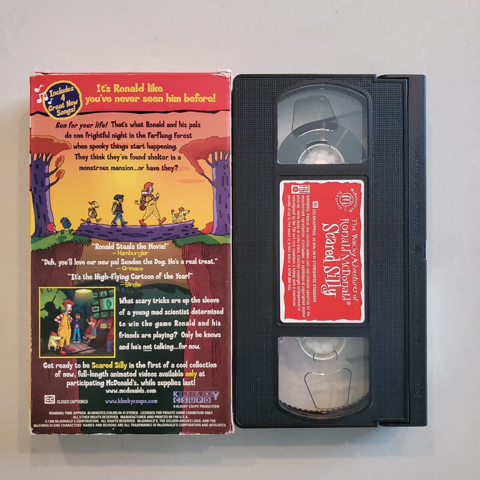 The Wacky Adventures of Ronald McDonald : SCARED SILLY (VHS 1998