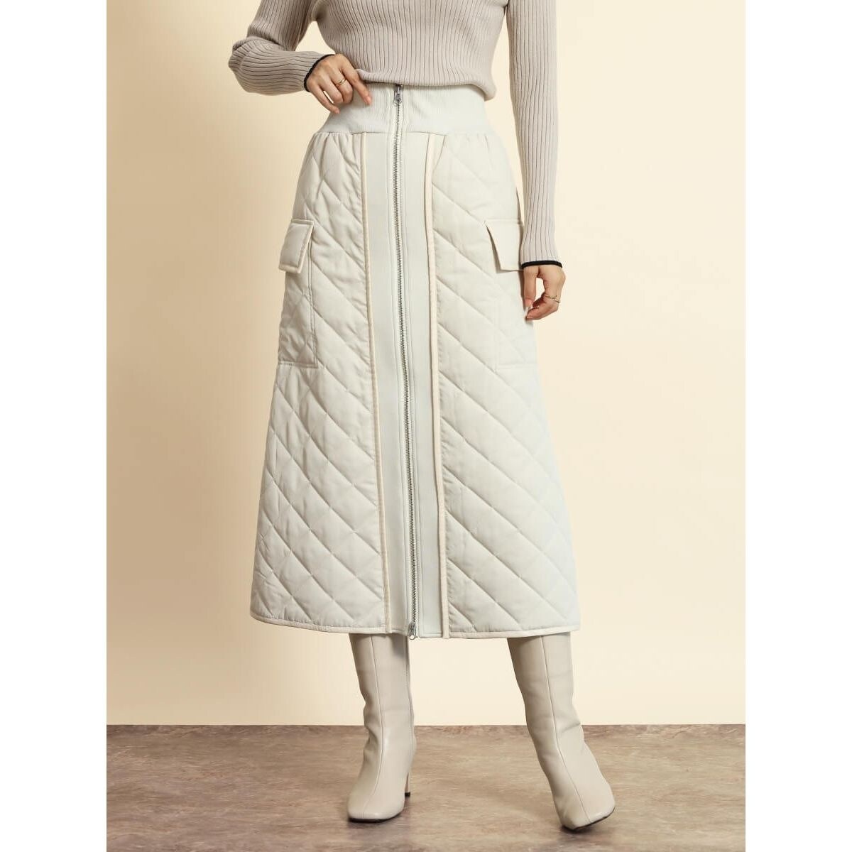 フロントZIPキルティングスカート | フェンネル(FENNEL) | マルイ