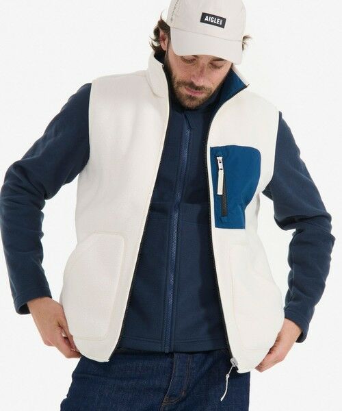 セール】 シェルパフリース リバーシブルベスト / スタンドジップ