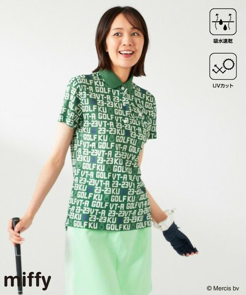 セール】 【WOMEN】【吸水速乾/UVカット】ミッフィーロゴポロシャツ