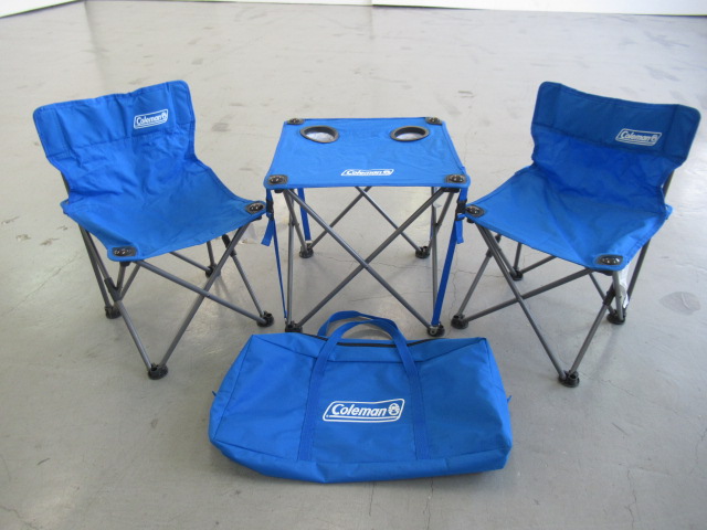 コンパクトチェアテーブルセット ブルー 2000011513 | アウトドア用品