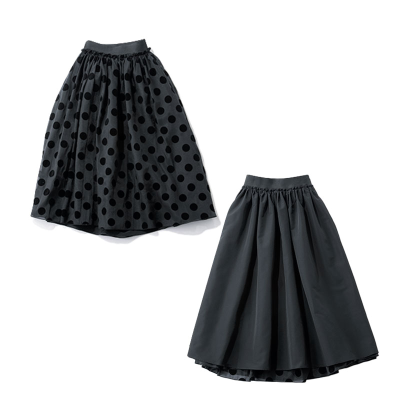 伝説的大ヒット】Aライン黒スカートはどんなトップスにも！最新