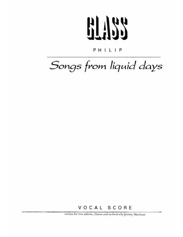 Glass SONGS FROM LIQUID DAYS (Vocal score) by ScoresOnDemand - Issuu