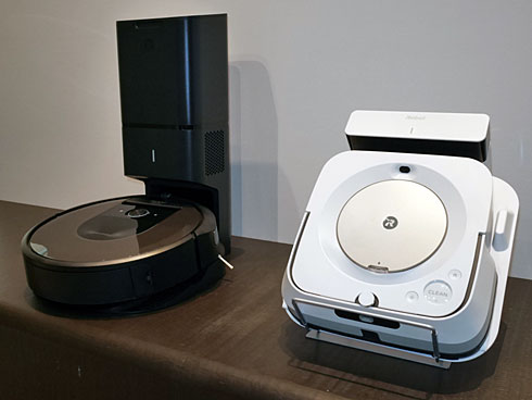 床掃除の「掃いて拭く」がワンタップ、「ルンバi7＋」と連携する