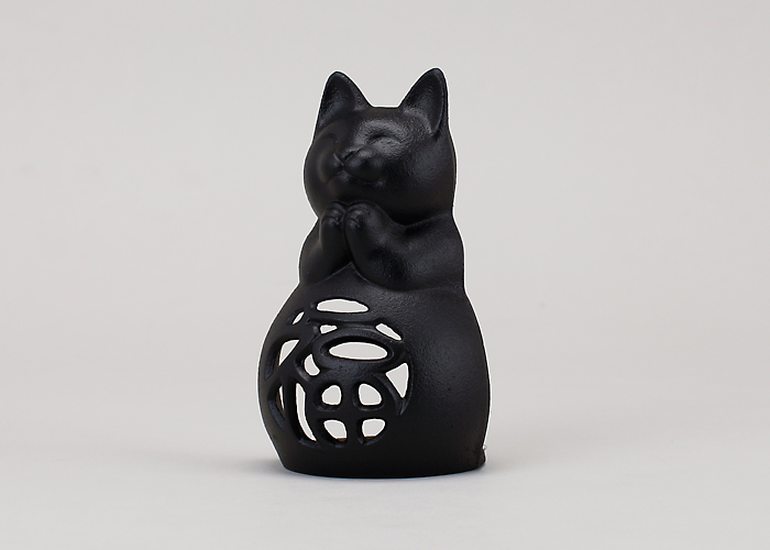 キャンドルスタンド ふくねこ（黒ねこ） | 中尊寺参拝事業部