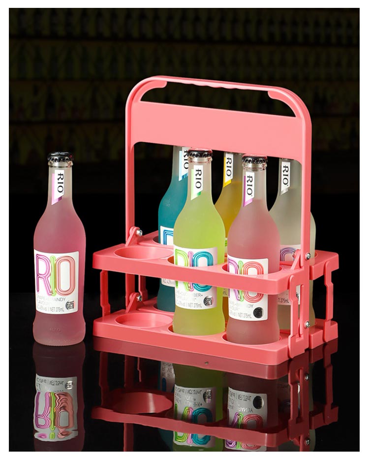 楽天市場】折りたたみ バー用 ボトルキャリアー ビール瓶 手提げ 6本用