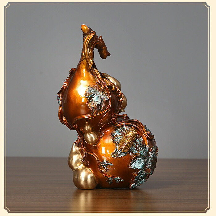 楽天市場】真鍮製 ひょうたん 置物 金運 開運 風水インテリア 縁起物