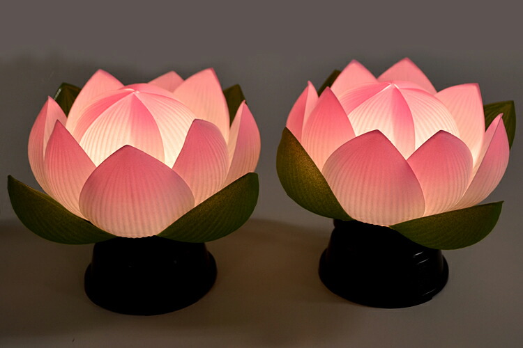 楽天市場】【一対】【電池式】華蓮一灯 青ボカシ〔PC製〕高さ12.5cm