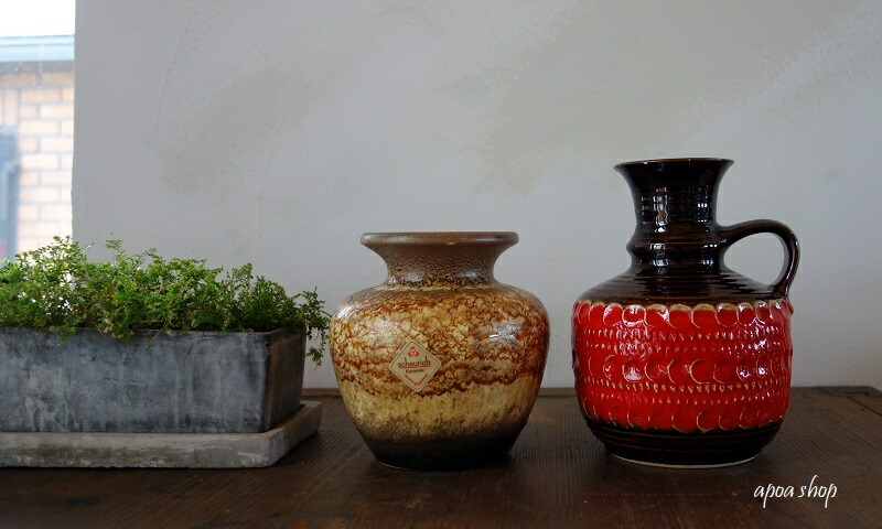 楽天市場】ヴィンテージ 陶器 花瓶 フラワーベース 水差し西ドイツ Fat