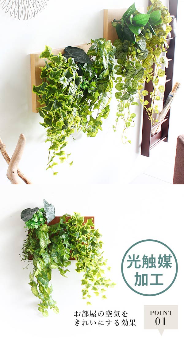 楽天市場】フェイクグリーン 壁掛け 造花 光触媒 観葉植物 アレンジ