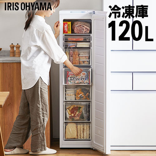 楽天市場】スリム冷凍庫 120L IUSN-S12A-W アイリスオーヤマ スリム