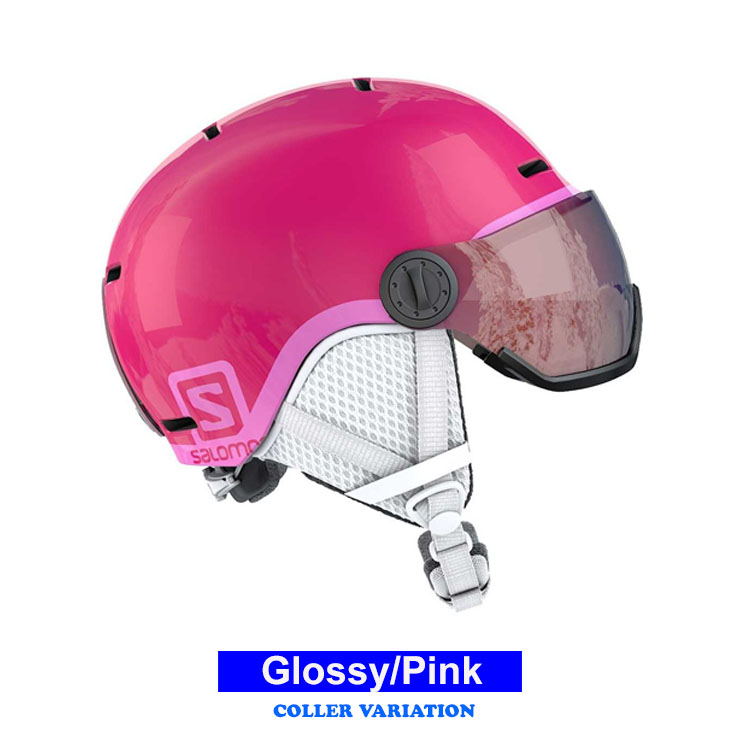 SALOMON サロモン キッズ ヘルメット GROM VISOR バイザー付き