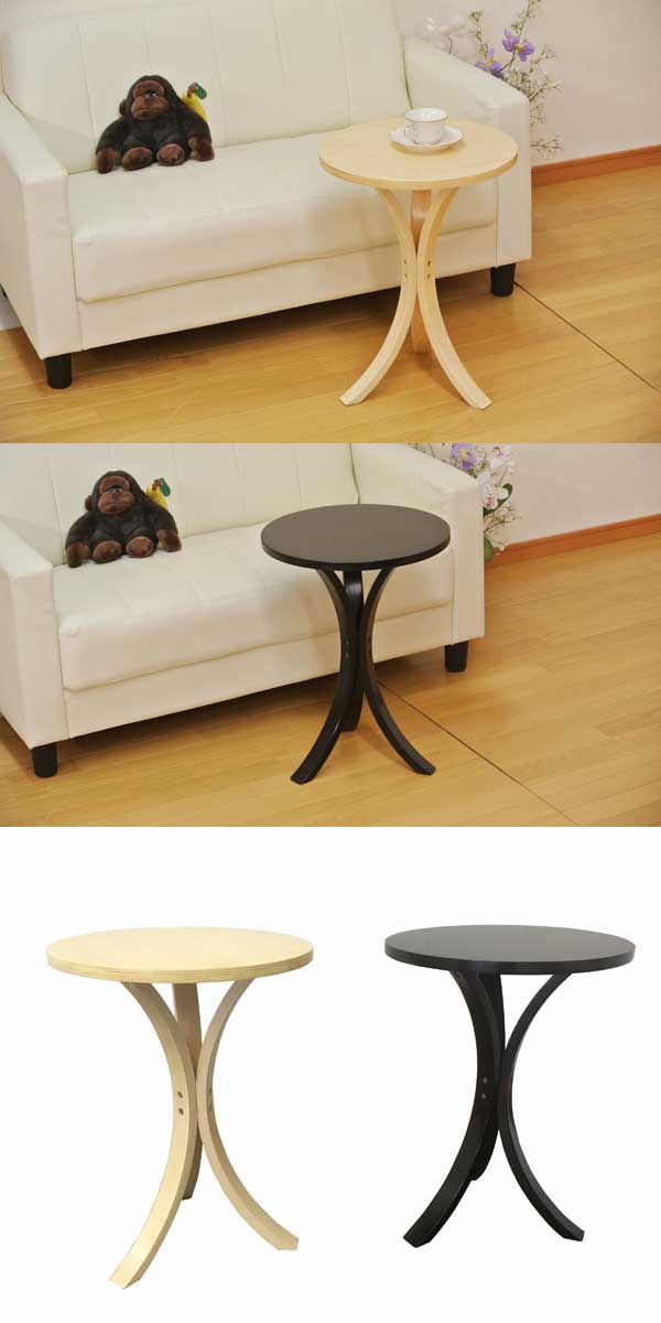 楽天市場】曲木サイドテーブル おしゃれ 木製 丸型 北欧 アウトレット