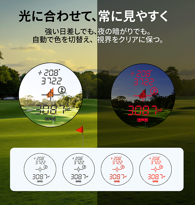 楽天市場】レーザー距離計 ゴルフ 高低差 競技対応 ピンロック 最速