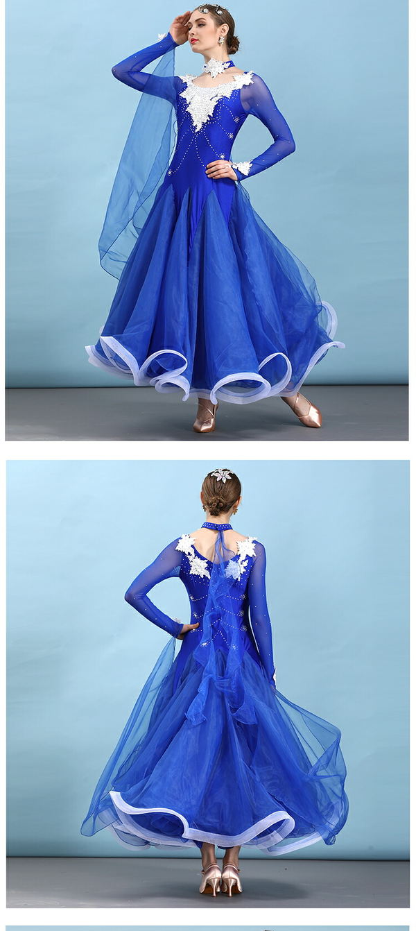 楽天市場】6カラー 社交ダンス衣装 モダンドレス 社交ダンスドレス