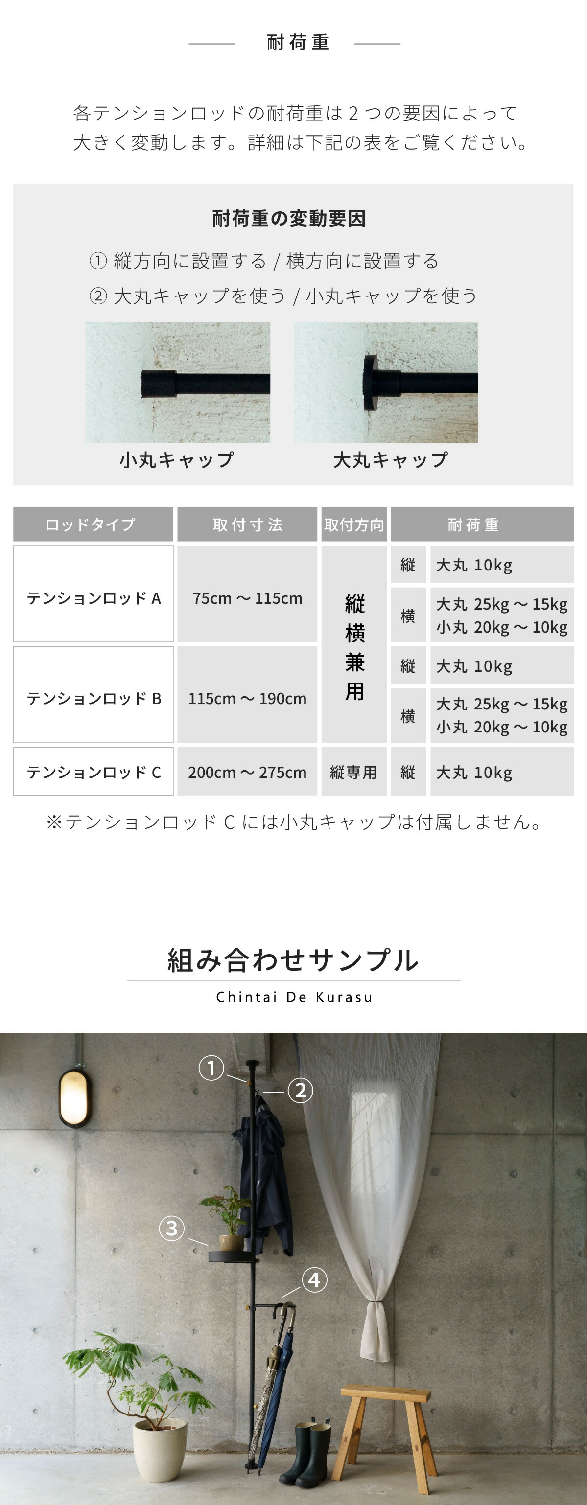 楽天市場】突っ張り棒 強力 DRAW A LINE ドローアライン Tension Rod C