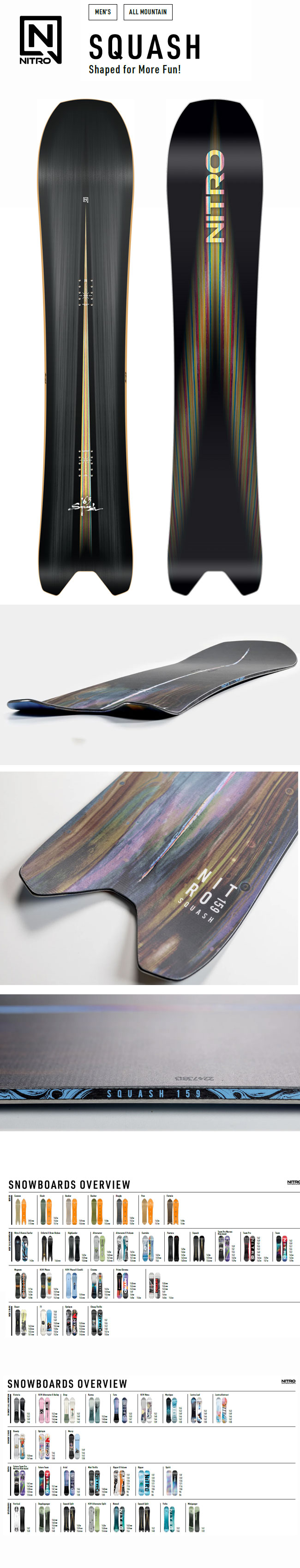 楽天市場】ナイトロ スノーボード NITRO SQUASH 25-26 スカッシュ 板