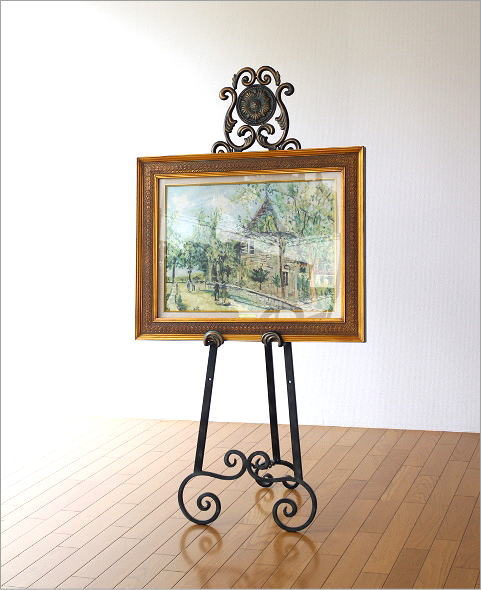 楽天市場】イーゼル アイアン アンティーク 3段階高さ調節可インテリア