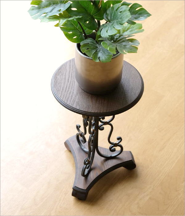 楽天市場】花台 木製 アイアン スタンド 室内 アンティーク おしゃれ