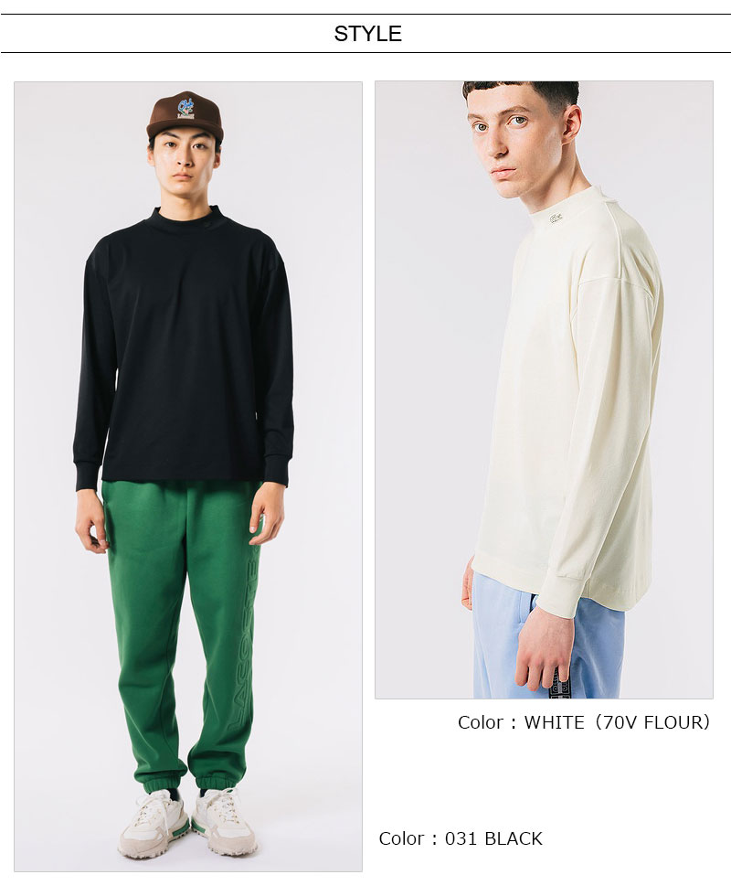 楽天市場】[期間SALE] LACOSTE/ラコステ 鹿の子 モックネック ロンT