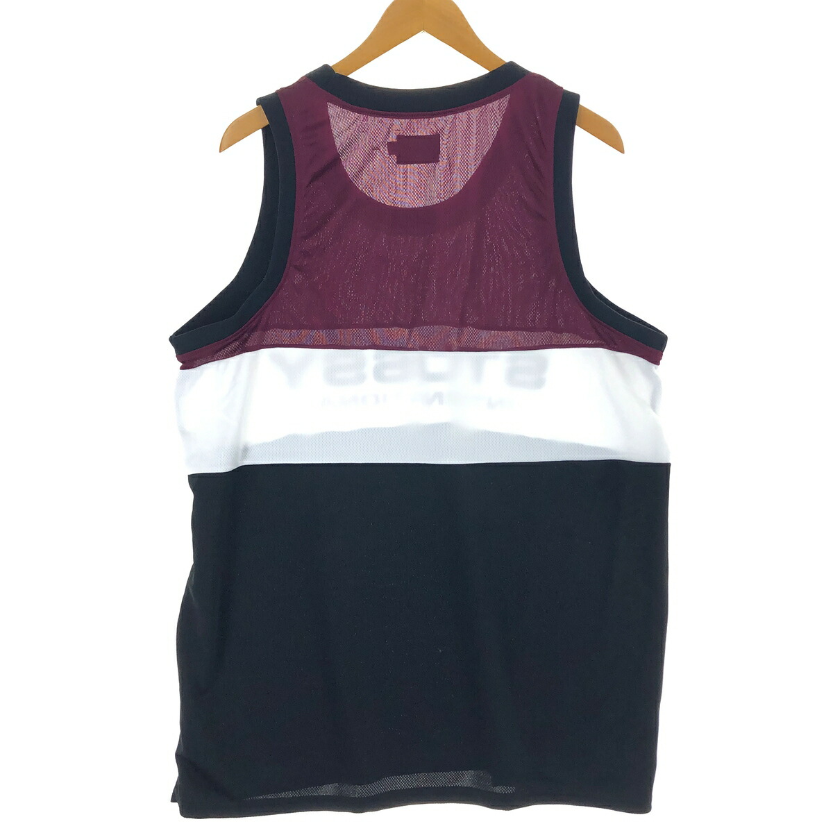 古着 ステューシー STUSSY メッシュタンクトップ ゲームシャツ メンズ