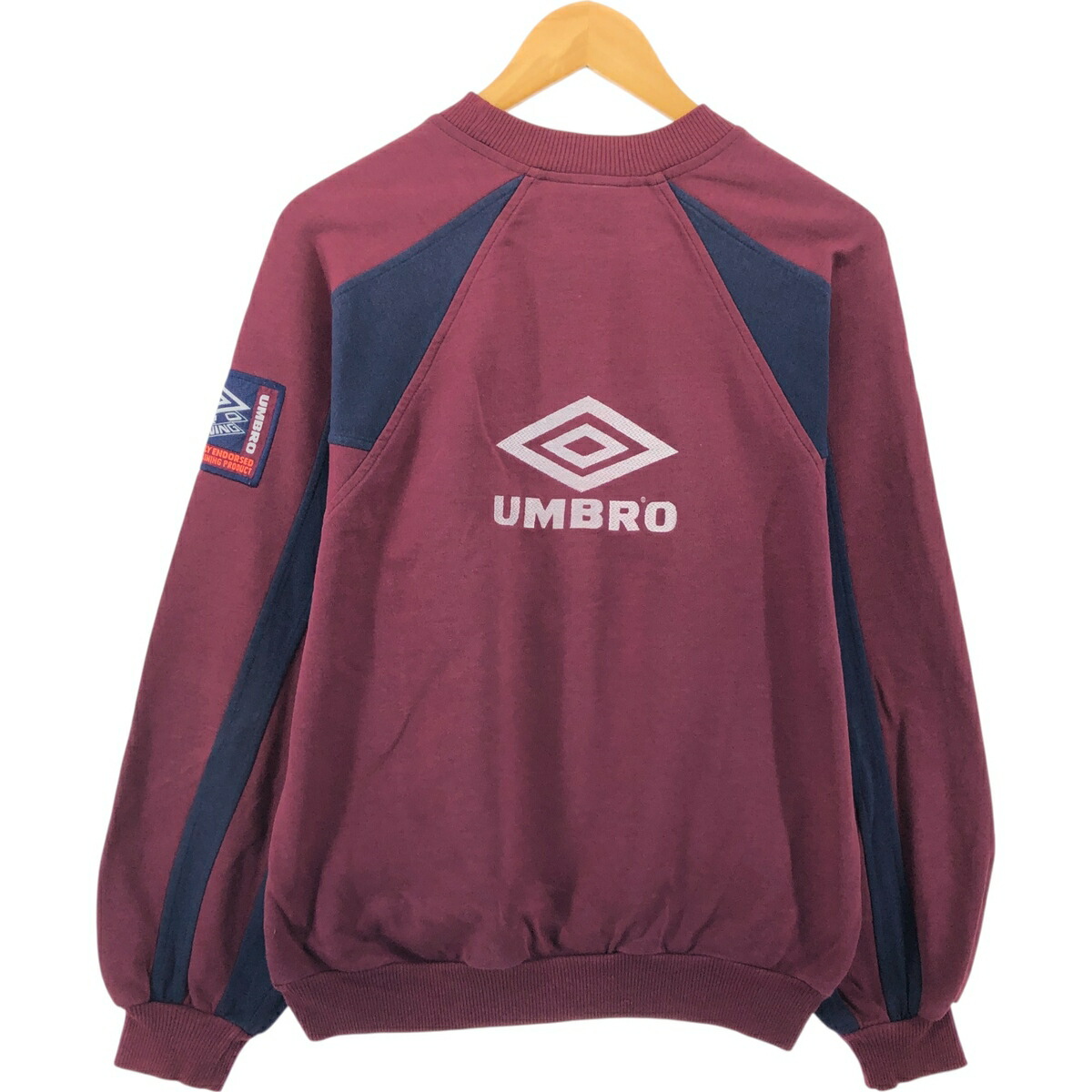 古着 90年代 アンブロ UMBRO ロゴスウェットシャツ トレーナー メンズS
