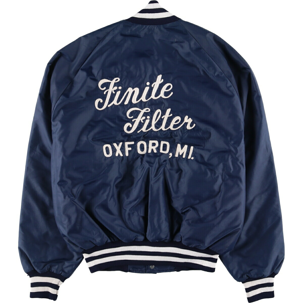 古着 80年代 DeLONG SPORTSWEAR 中綿入り ナイロンスタジャン アワード