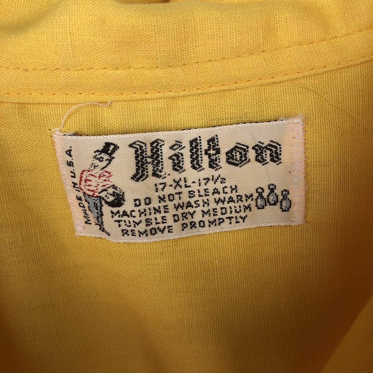 古着 ～70年代 ヒルトン HILTON オープンカラー ボウリングシャツ