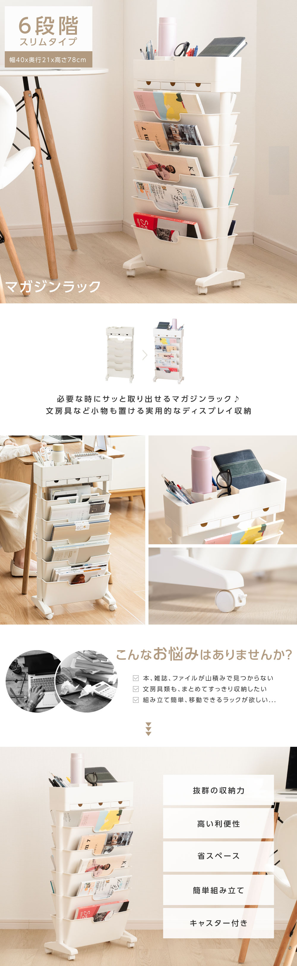 楽天市場】【SS限定70％OFF！3点購入クーポンで】マガジンラック