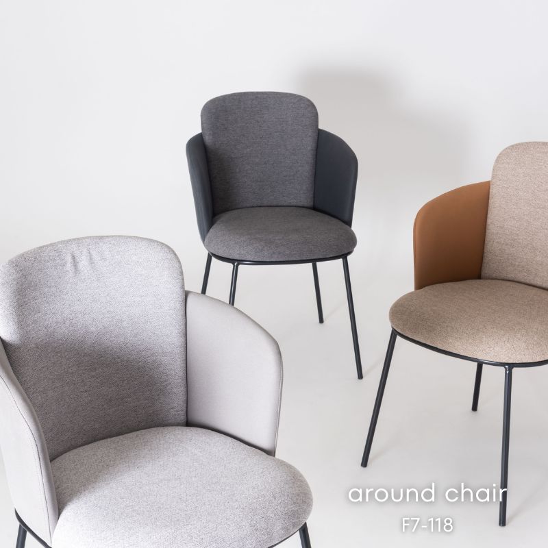 楽天市場】around chair F7-118 チェア ダイニングチェア ファブリック