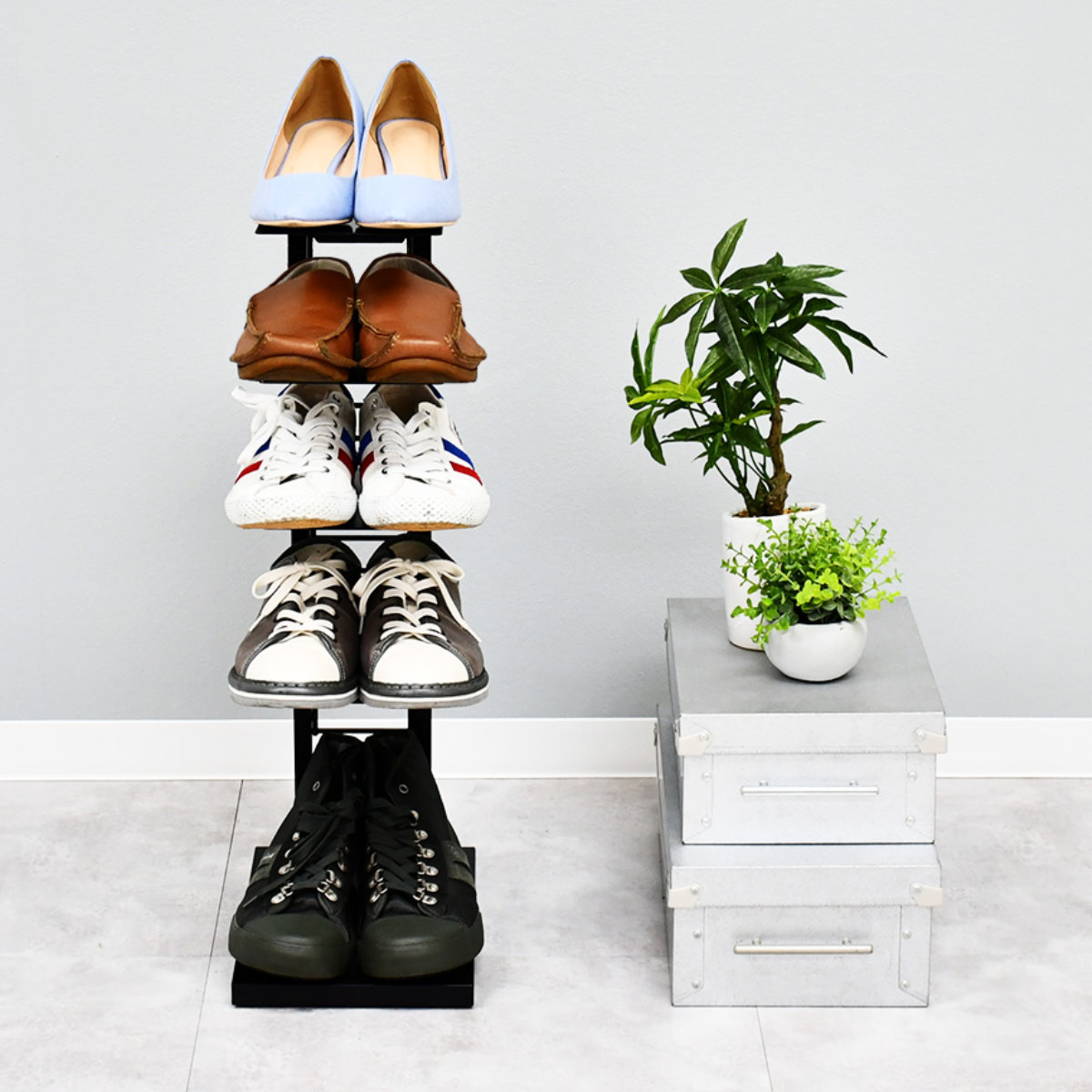 楽天市場】シューズラック フロートシューズラックシングル 5段