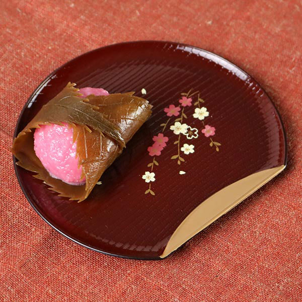 楽天市場】銘々皿 半月皿 溜渕金 花さくら 漆器 和菓子 皿 食器 日本製