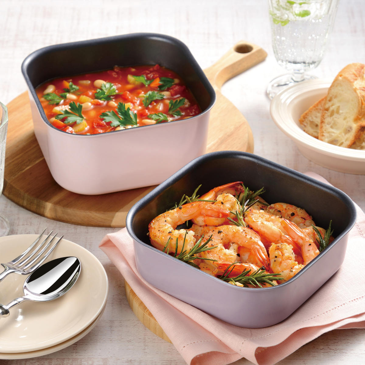 楽天市場】フライパン・鍋 4点セット 16cm IH対応 角型 着脱ハンドル式