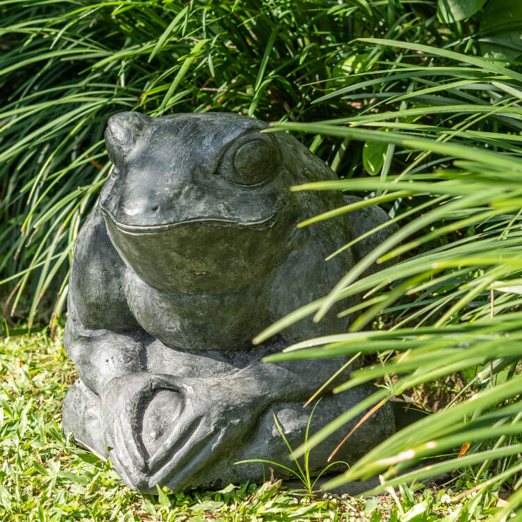 おかえりカエル石像 ストーンオブジェ【54241】 /アジアン雑貨・バリ雑貨