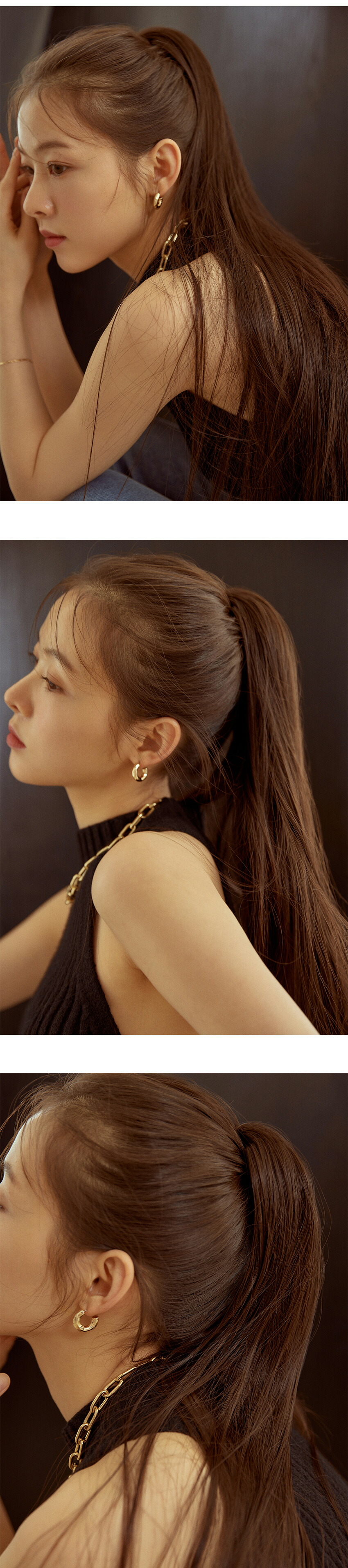 スリムピン ポニーテール) リサ ストレート25インチ（モースト原糸）