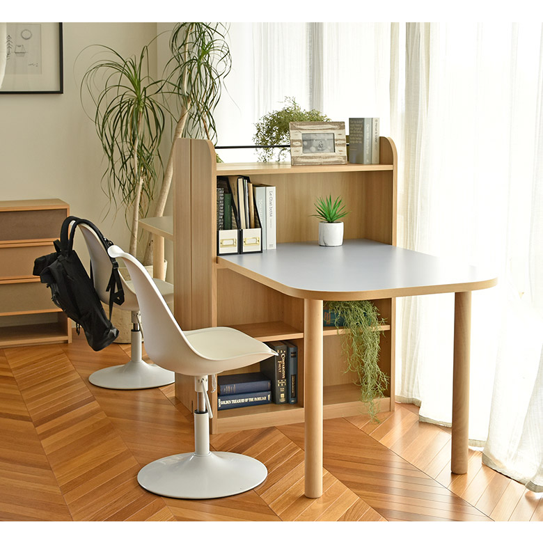 楽天市場】【手が届くと使いやすい】 テーブル付きシェルフ パソコン