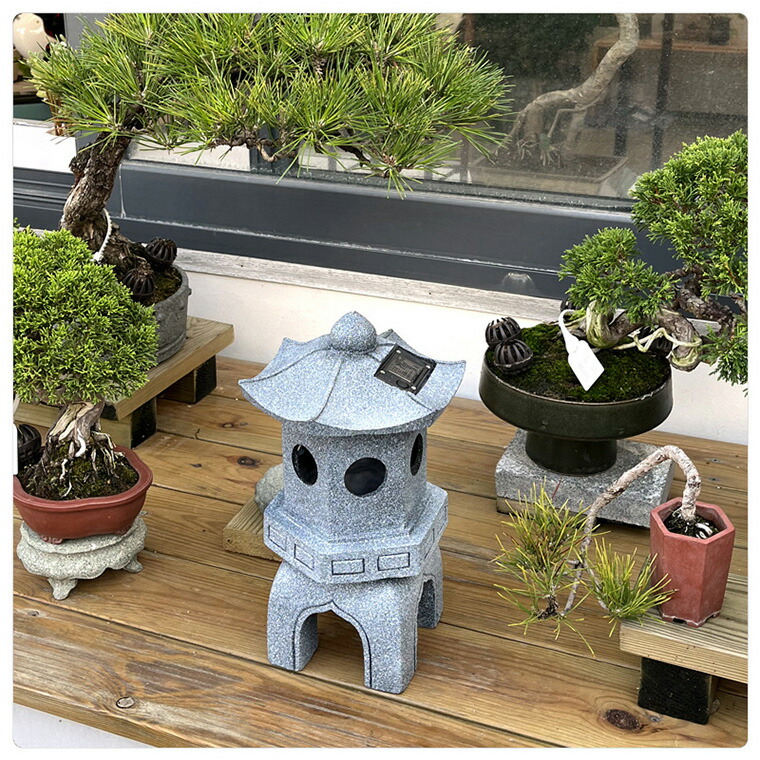 楽天市場】灯篭 石灯篭 光る ソーラー 灯篭 とうろう 和風 灯籠 御影石