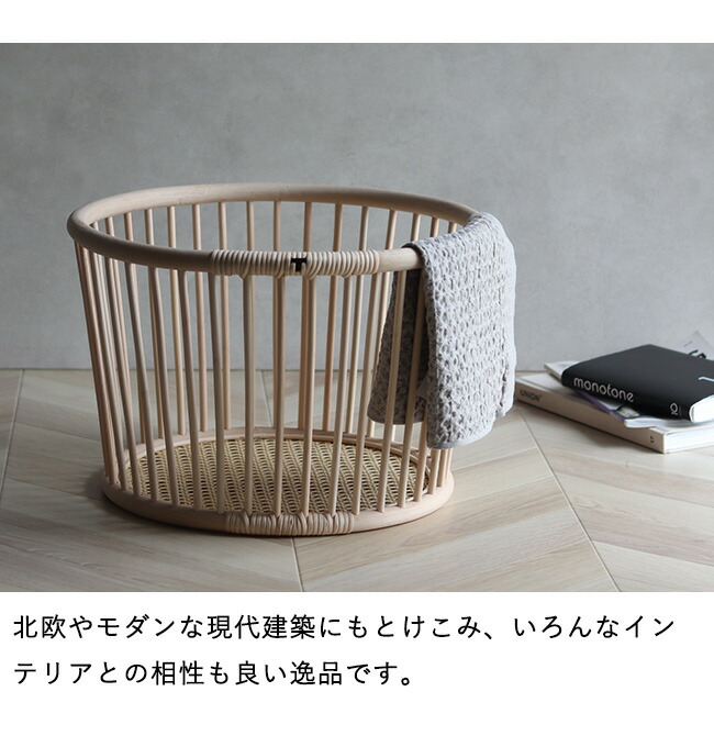 楽天市場】【特典あり】ツルヤ商店 籐バスケット maru L[籐 ラタン
