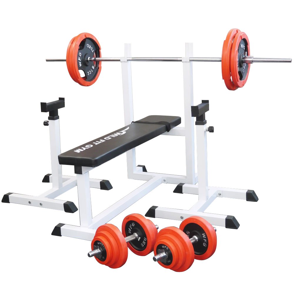 楽天市場】赤ラバーバーベルセット 80kg送料無料 筋トレ バーベル