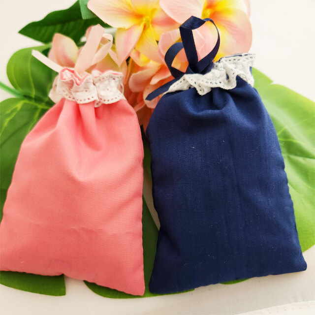 サシェ サシェバック 2カラー モンステラ プルメリア柄 ネイビー