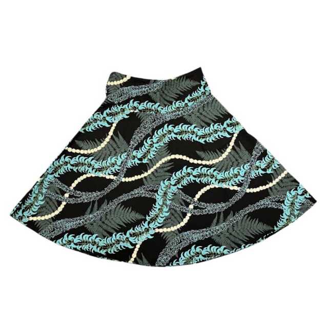 ハワイアン ワンピース スリーウェイ 3way ネイビー シダ レイ柄