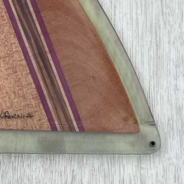 ロングボードフィン Rainbow fin Robert August 9.5 Wood レインボー