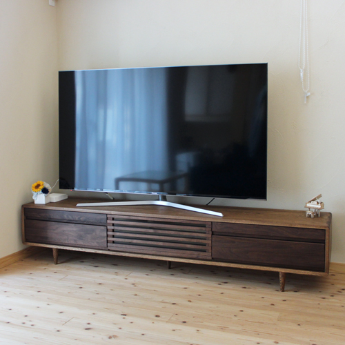 テレビ台 木製 無垢 タモ ウォールナット テレビボード 200 Hi