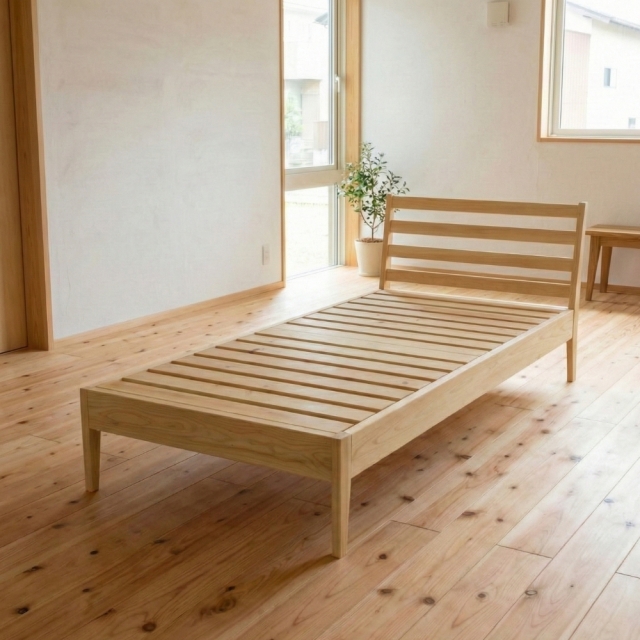 総檜シングルベッド スノコベッド 木製オールヒノキベッド