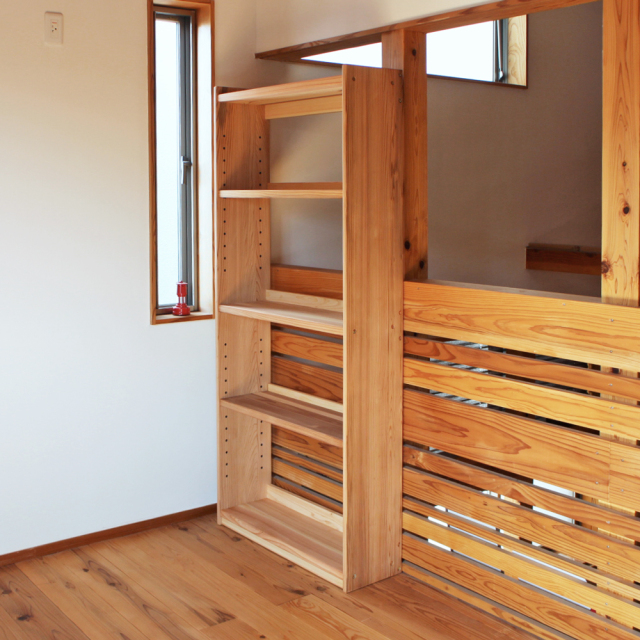 杉の本棚 大 オープンシェルフ 天然木製 無垢 書棚 オープンラック