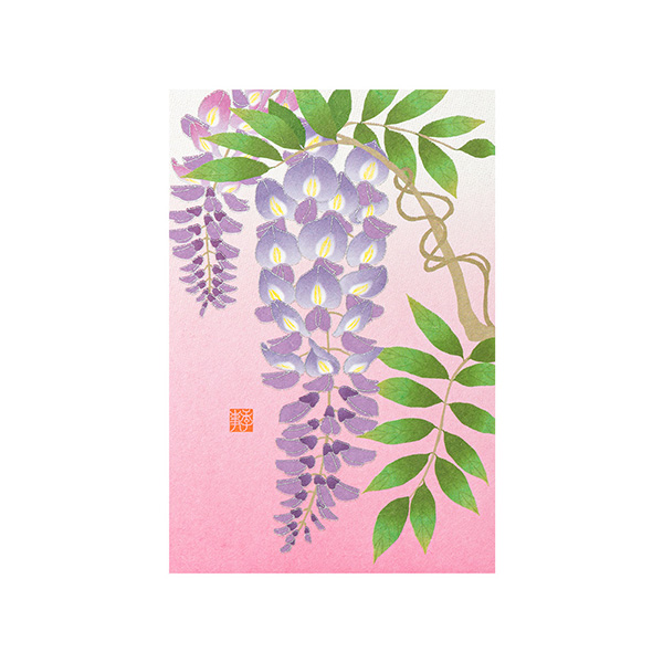 ハガキ/ポストカード｜紙シリーズ｜ポストカード 藤柄 S2(88776006
