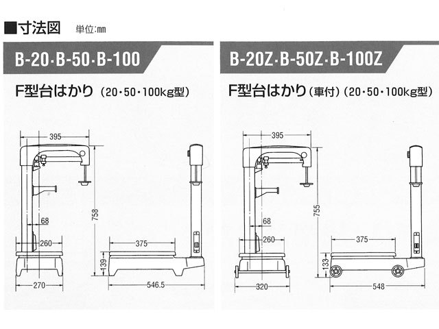台はかり車付き 20kg B-20Z 検定品 大和製衡 計量器専門店はかりの三和屋