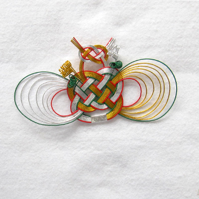 水引飾り GR青赤入金銀一本蝶 10個セット 【SALE】