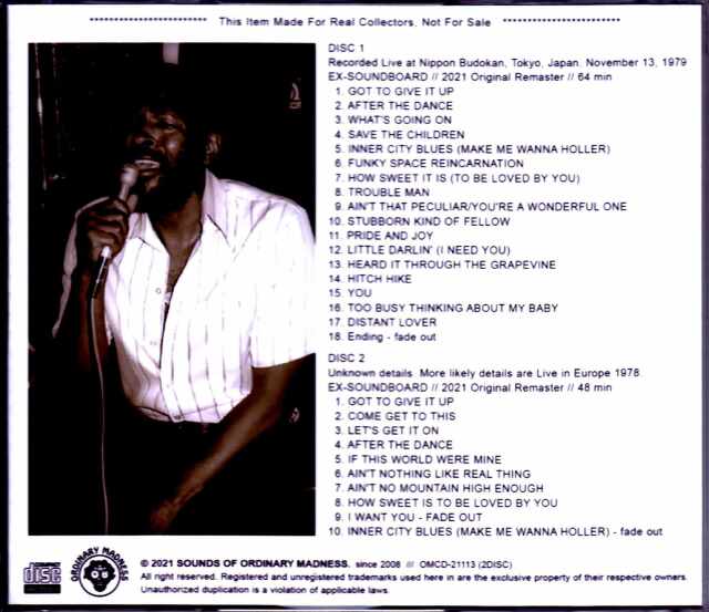 Marvin Gaye マーヴィン・ゲイ/Tokyo,Japan 1979 & more