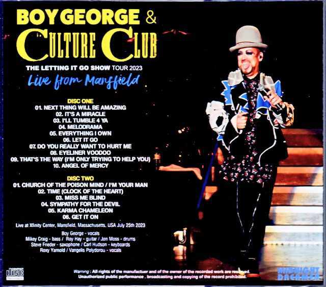 Culture Club Boy George カルチャー・クラブ ボーイ・ジョージ/MA,USA